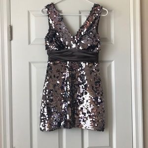 Silver Sequin Dress
